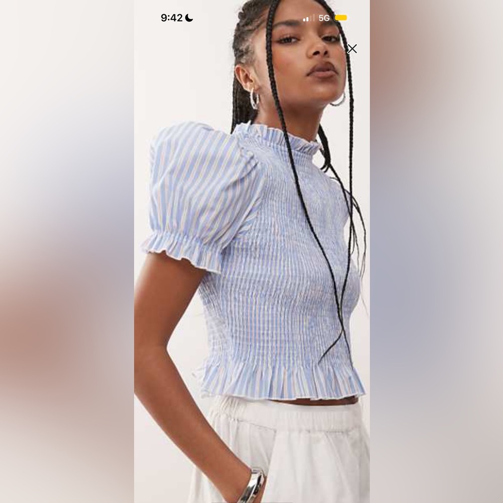 ASOS puff sleeve blouse